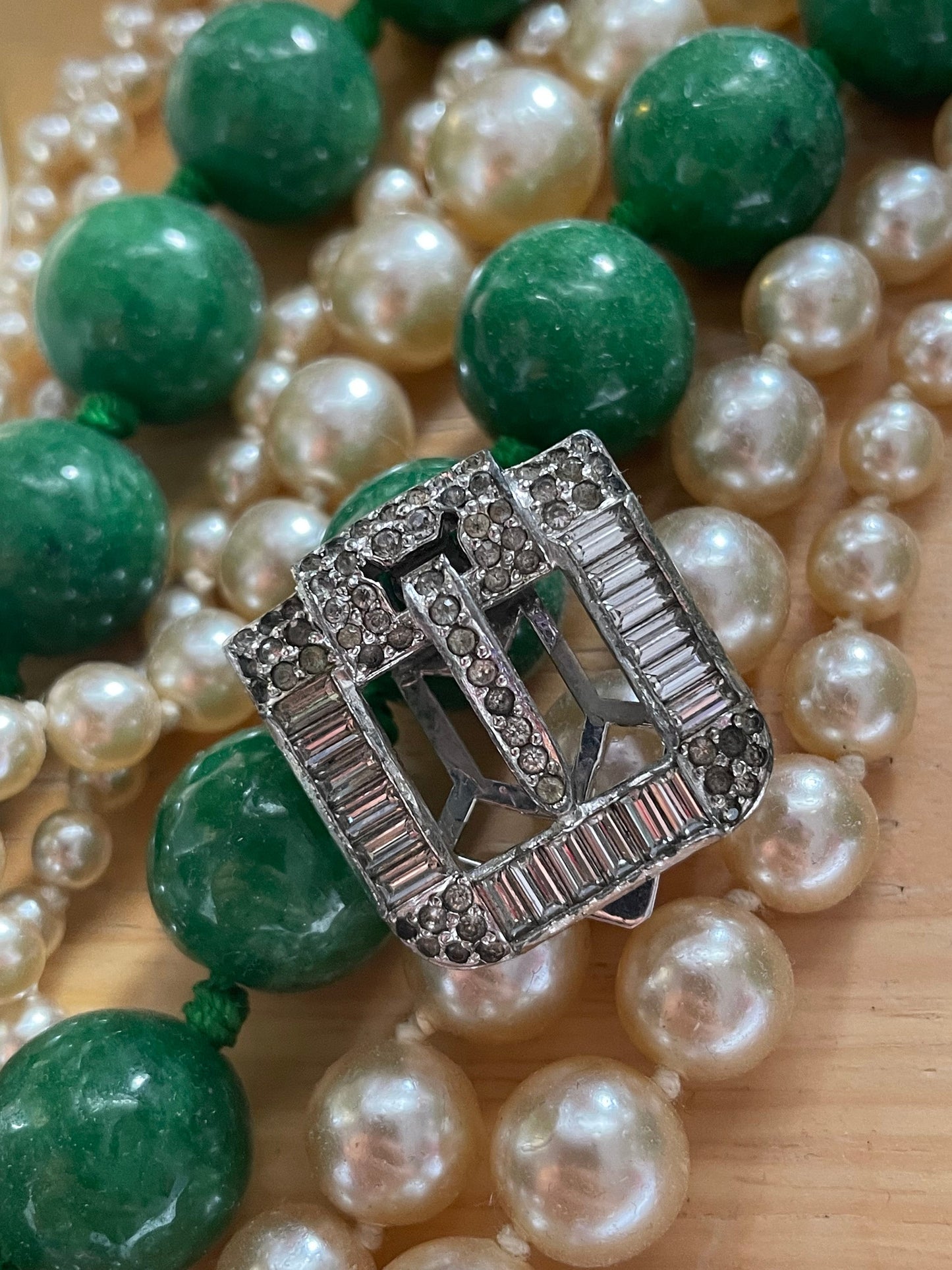 Trifari KTF 1920s 1930s Art Deco Paste Dress Fur Clip